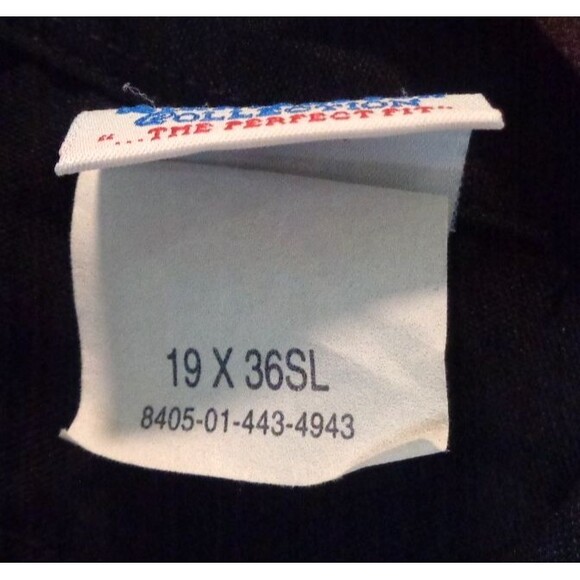 DSCP Military Long Sleeve Black Shirt Sz 19x36SL Men's Poly/Wool - Picture 5 of 5